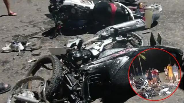 Dos muertos y un herido dejó accidente de motos en Santander