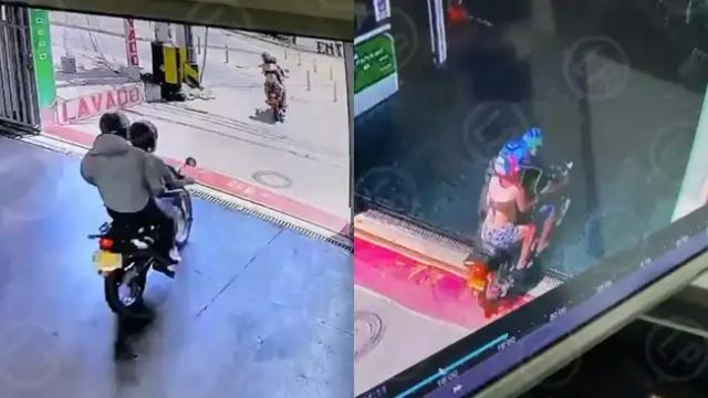 Delincuentes en motocicleta protagonizaron violento robo en lavadero de Girón; una empleada herida