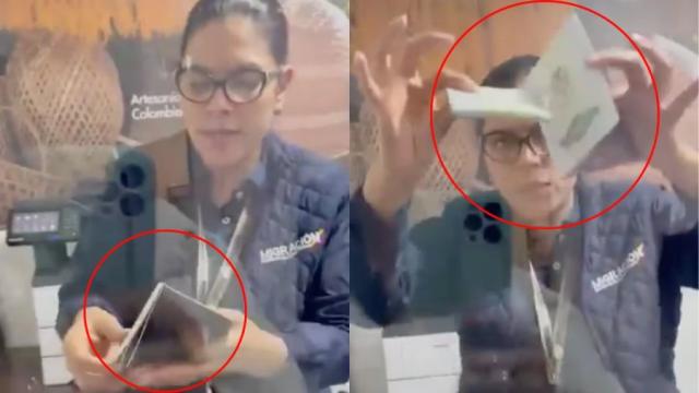 Video: Mujer estalla contra agente al negarle viaje por pasaporte dañado