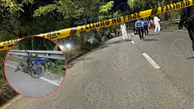 Por voltear a ver una moto que se cayó, Yeiner se estrelló y murió bajando la 45