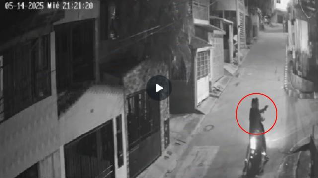 Cámaras captan ataque a disparos en Piedecuesta, joven se salvó de morir
