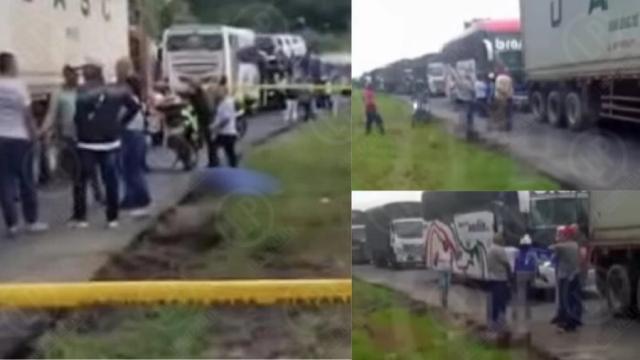 Video: Joven fue asesinado tras bajarse de bus detenido por bloqueos del paro