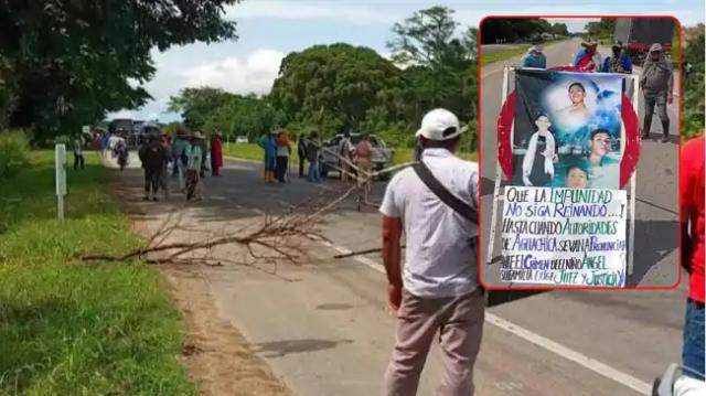 Campesinos bloquean vía nacional por muerte de menor en operativo policial