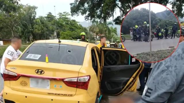 Sangriento amanecer en la vía a Girón: sicarios asesinan a dos personas cuando se bajaban de un taxi