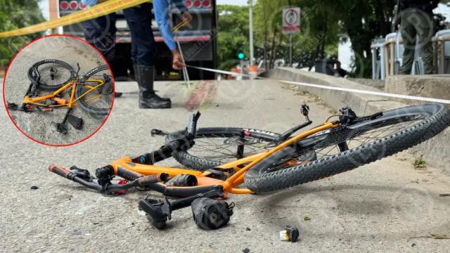 Don Fabio, el ciclista que murió en la via Girón Bucaramanga. Era un pensionado de la Policia Nacional