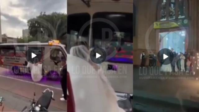 Video: Novia llegó en bus a su boda y causa furor por emotiva promesa de amor