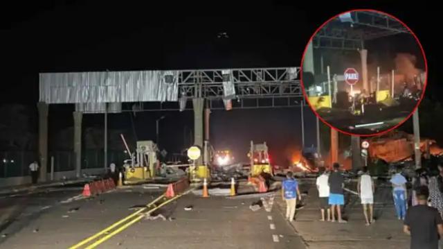 Explosión en peaje dejó dos muertos y varios heridos antes del puente festivo