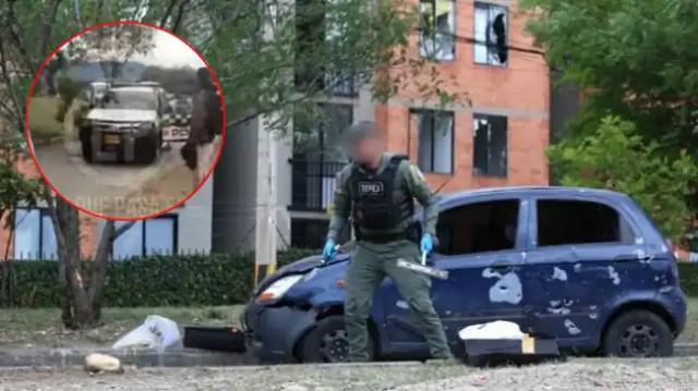 Video: Atentado con explosivos a patrulla de la Policía en zona residencial