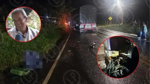 Motociclista de 60 años murió tras trágico choque con tractocamión