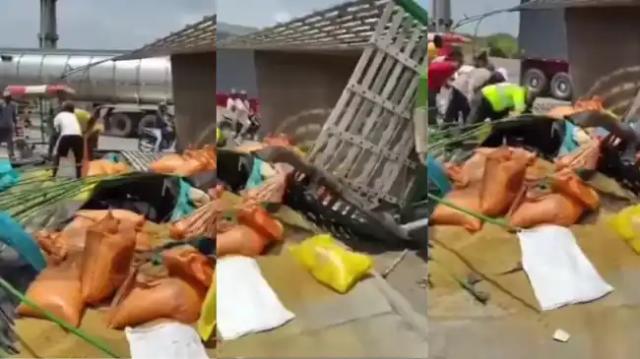 Robo de tractomula terminó con la muerte de presunto ladrón aplastado