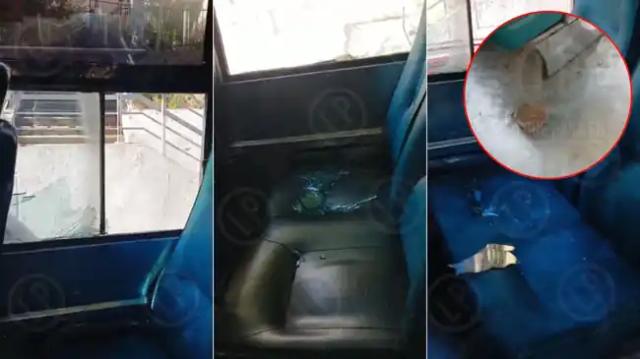 Ataque vandálico a un bus en Bucaramanga dejó una mujer herida