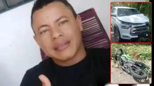 Motociclista perdió la vida en violento choque contra una camioneta