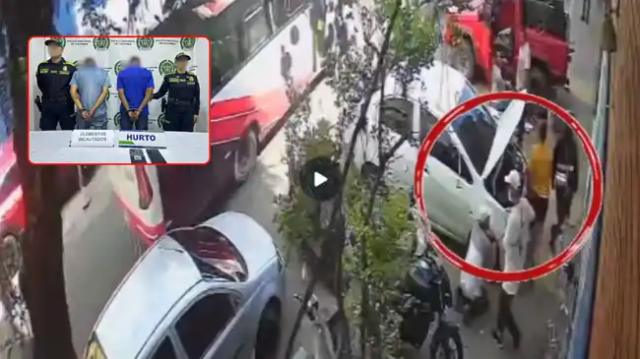 Video: Atraco a arma en Bucaramanga terminó con la captura de dos delincuentes