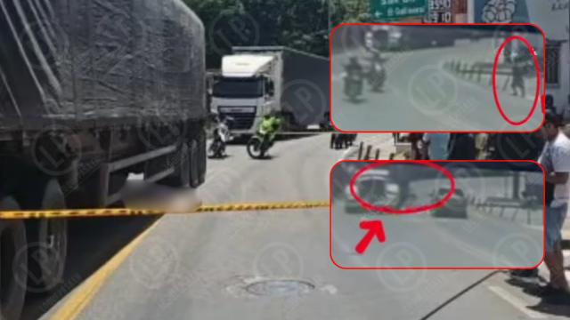 Hombre murió al ser arrollado por tractocamión frente al Parque El Gallineral