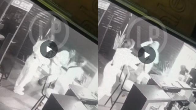 Violento robo a dos jóvenes en local comercial quedó grabado en video