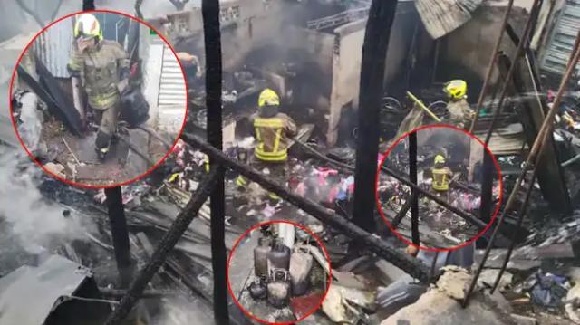 Incendio arrasó con 12 viviendas y dejó 2 heridos en el barrio Zarabanda
