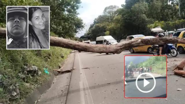 Video: Motociclista y pasajera murieron tras la caída de árbol en Piedecuesta
