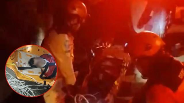Video: Hombre cayó en alcantarilla y fue rescatado por la Defensa Civil