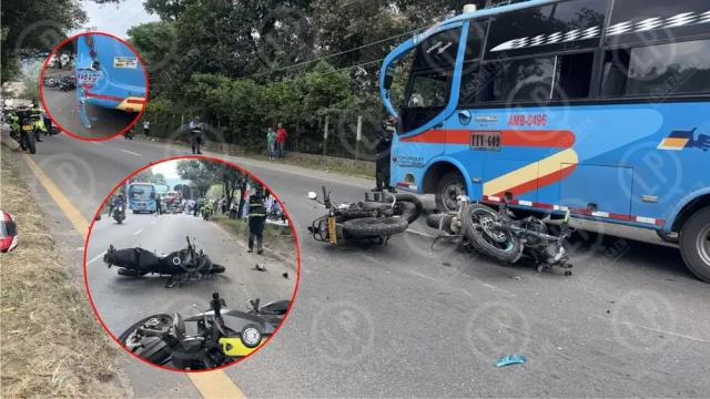 Un motociclista muerto y tres heridos en choque múltiple en el Anillo Vial
