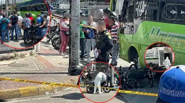 Comerciante de tamales murió en un choque entre moto y buseta en Bucaramanga