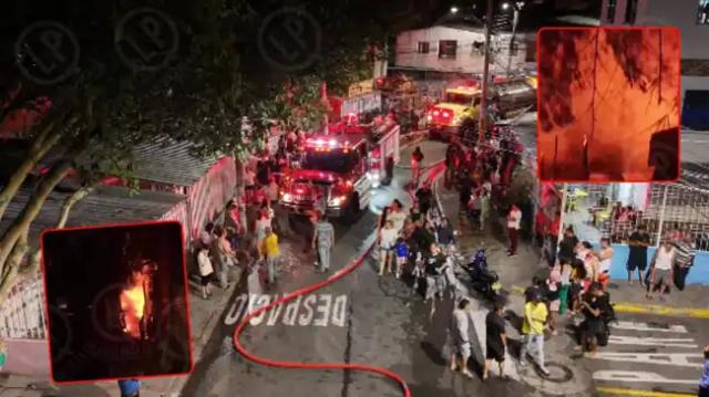 Incendio devastador en 12 de Octubre dejó heridos graves y 30 casas calcinadas
