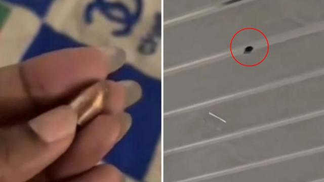 Bala perdida atravesó una pared y cayó en la cama de un niño