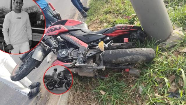 Jonatan, motociclista que murió en trágico accidente vía Bucaramanga–Girón