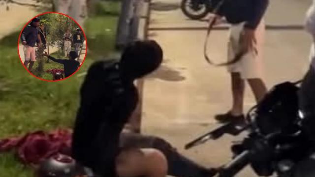 Terminó lesionado en ‘piques’ y su papá llegó con correa en mano a reprenderlo.
