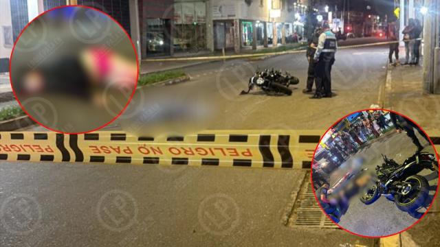 Mujer murió tras ser arrollada por motocicleta cuando cruzaba la vía