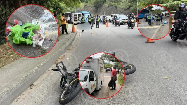 Martha murió cuando recogía una bolsa de mercado en la autopista  Piedecuesta-Floridablanca.