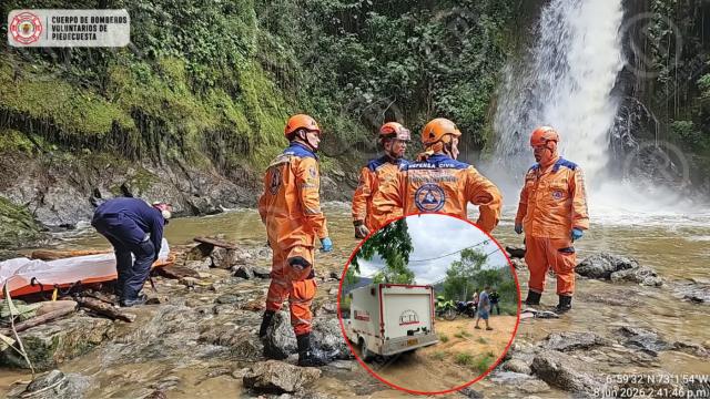 Joven de 26 años murió tras ser arrastrado por la corriente en una cascada de Piedecuesta