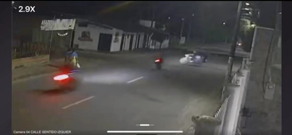 En video quedo captado el momento en el que hombre murió al estrellarse con una motocicleta en Santander