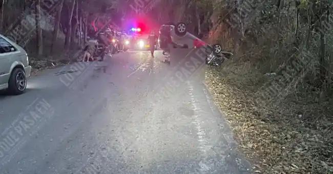 Video: cuatro personas heridas dejo accidente en la vía a Matanza