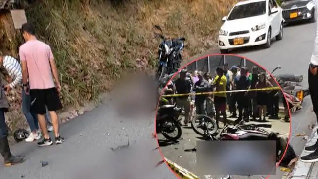 Accidente entre dos motocicletas dejó 4 personas herida y una víctima fatal en Piedecuesta