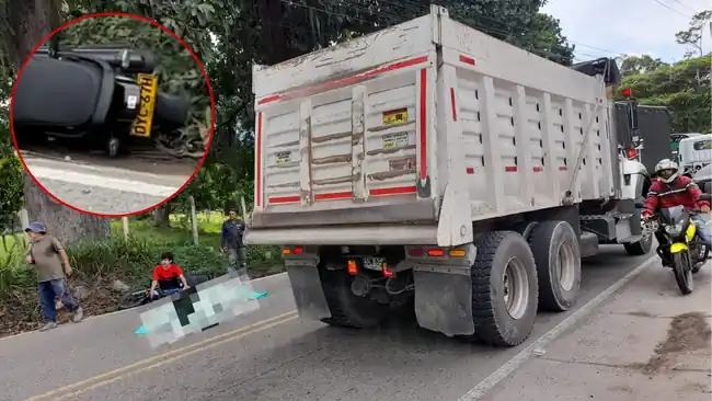Una mujer perdió la vida en un trágico accidente de moto en la vía Piedecuesta, el siniestro dejó un hombre herido