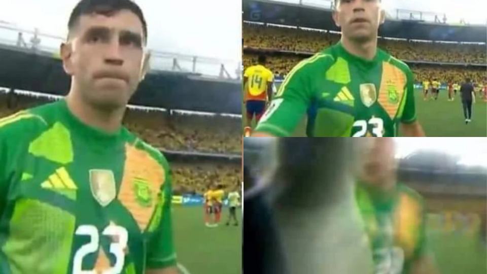El Dibu Martínez, arquero de la Selección Argentina podría enfrentar una dura sanción tras agredir a un camarógrafo al final del partido ante Colombia