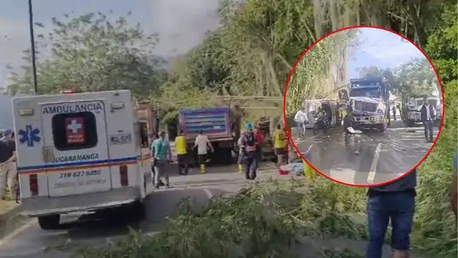 Accidente en la vía Lebrija - Girón dejó 12 heridos, dos en estado crítico