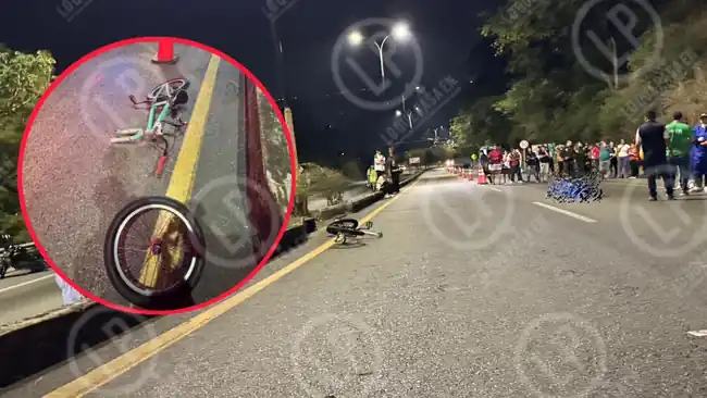 Yeison el ciclista que murió bajando del aeropuerto, un vehículo de carga no logro esquivarlo