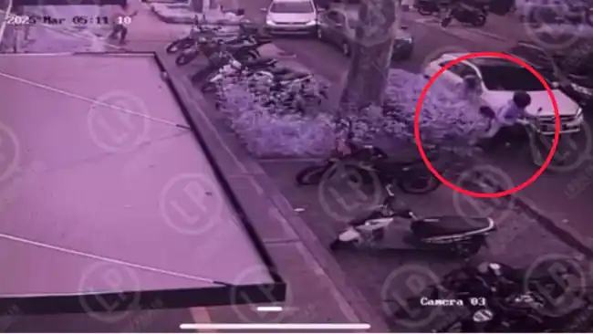 Video: cámara de seguridad grabo el momento del robo en Cabecera, quedaron grabados cuando huyeron