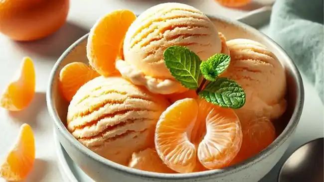 Receta 🍊 Helado de Crema de Mandarina (casero y cremoso)