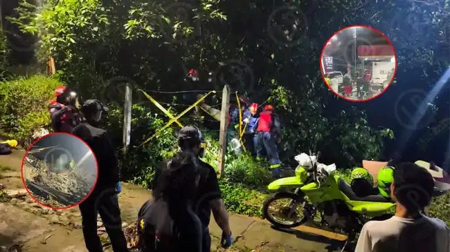 Hombre falleció tras caer y ser arrastrado por quebrada crecida en Floridablanca cuando regresaba a casa