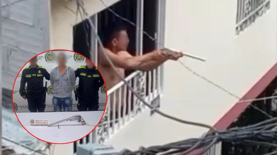 Video: Hombre que amenazaba a vecinos con escopeta fue capturado