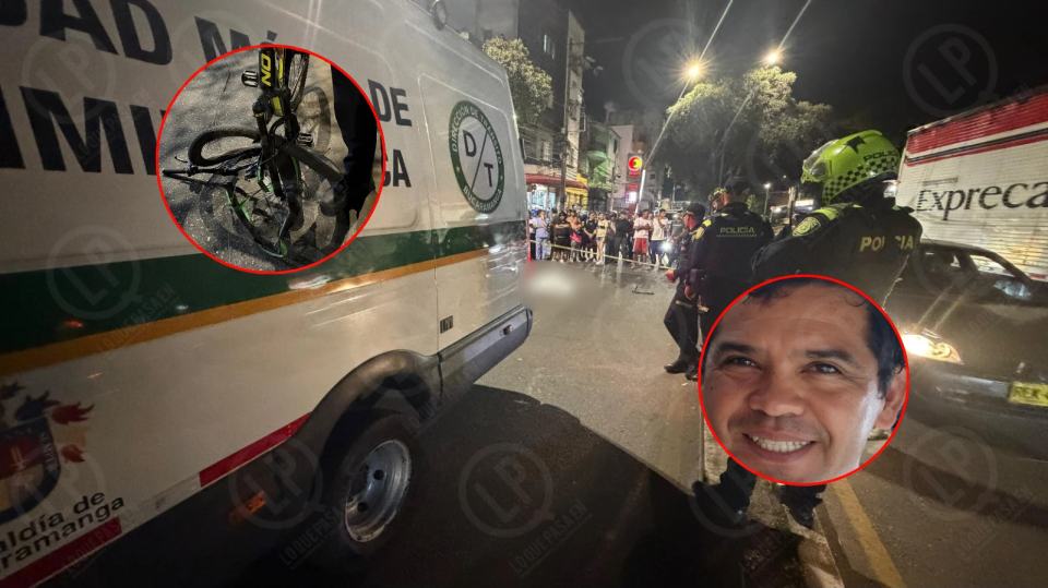 A solo dos cuadras de su casa murió Hermes Fonseca, ciclista arrollado por moto de alto cilindraje en Bucaramanga.