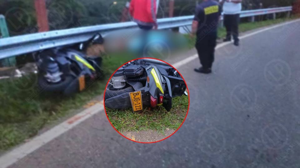 Impacto contra separador deja una persona fallecida en Barichara.