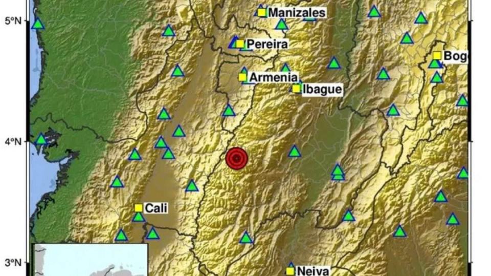 Nuevo sismo de magnitud 4,0 se registró este lunes en Colombia