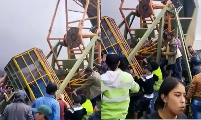 VIDEO: 2 Heridos dejó emergencia en parque de diversiones en Bojacá