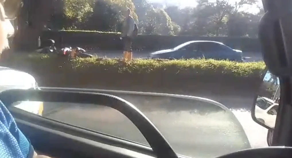 Video accidente en el anillo vial genera congestion vehicular