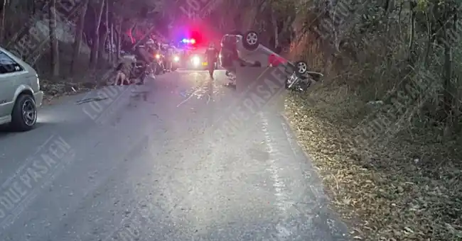 Video: cuatro personas heridas dejo accidente en la vía a Matanza