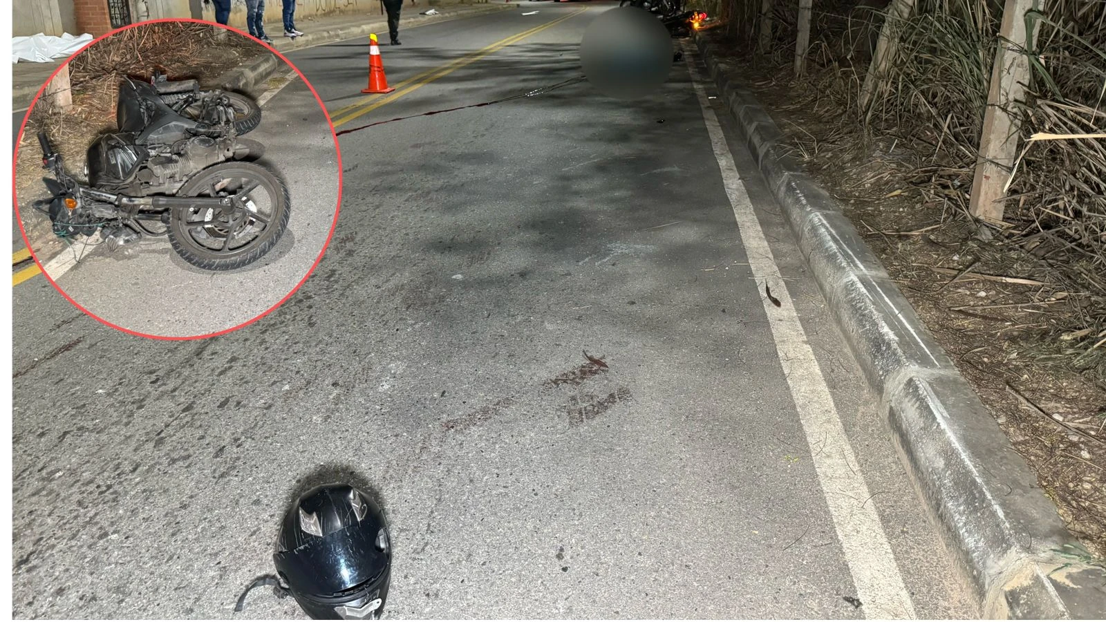 Brayan murio al chocar con un poste en la vía Giron Porvenir