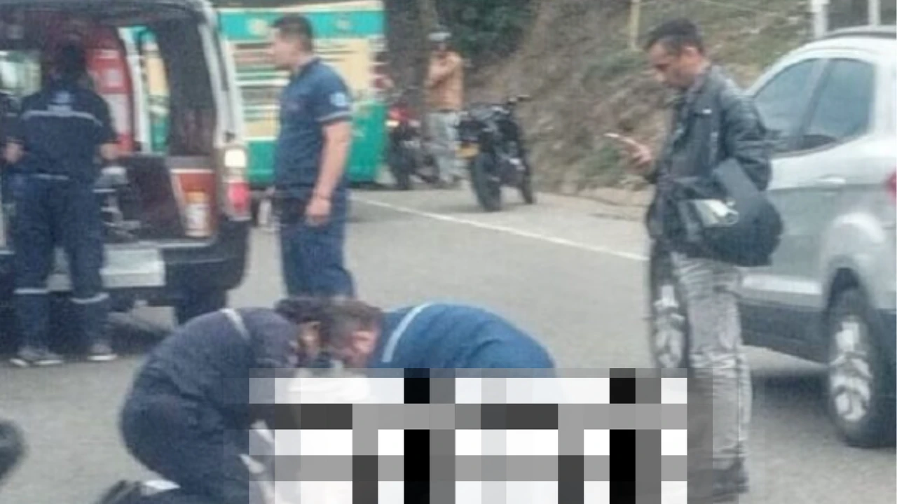 Hombre de 82 años murió tras ser brutalmente atropellado por una motocicleta en la autopista Piedecuesta